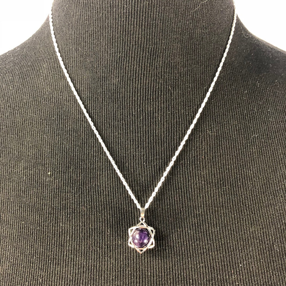 Amethyst Star Pendant Protect