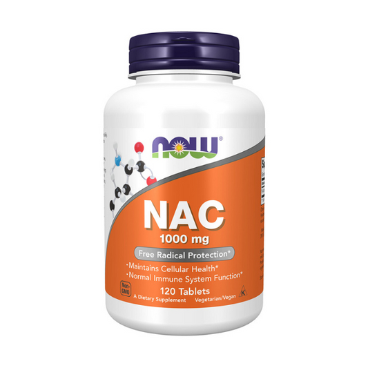 NOW NAC 1000mg 120 Tablets. What is NAC?  N-acetyl cysteine (NAC) is a stable form of the non-essential amino acid cysteine. It is a sulfur-containing amino acid that acts as a stabilizer for the formation of protein structures and promotes the formation of glutathione.  Glutathione is a powerful free radical scavenging compound that also helps to maintain normal, balanced immune system function*. In addition, NAC can help to support healthy brain and neuronal tissues.