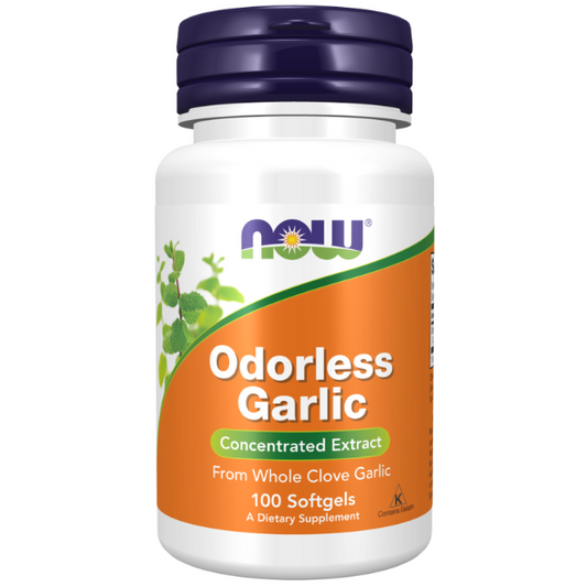 NOW Foods Odorless Garlic Conc. 250 Softgels 1st Stop, Marshall's Health Shop!  NOW® Odorless Garlic is extracted from Allium sativum. This odorless garlic extract is highly purified and has been deodorized while maintaining the nutritional value of garlic. Garlic abounds with naturally occurring sulfur compounds, amino acids and trace minerals.