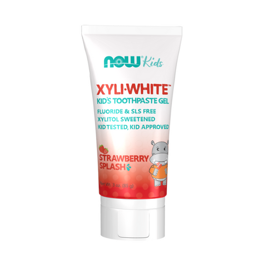 NOW Foods XyliWhite Strawberry Splash Toothpaste Gel for Kids 85g 1st Stop, Marshall's Health Shop!  NOW® Solutions is the next step in the evolution of personal care products. Our products are formulated with the finest functional ingredients from around the world, while avoiding harsh chemicals and synthetic ingredients, to provide a clean beauty line that is inspired by nature.