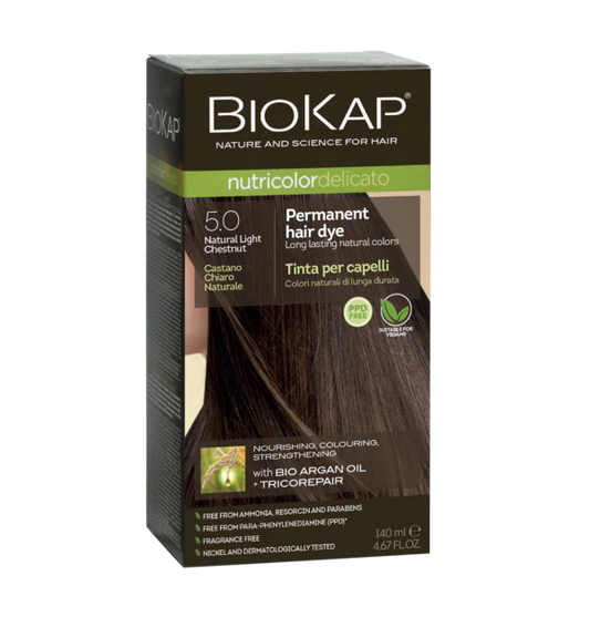 BioKap Delicato Rapid Natural Permanent Hair Colour 5.0 Lt Chest 135ml