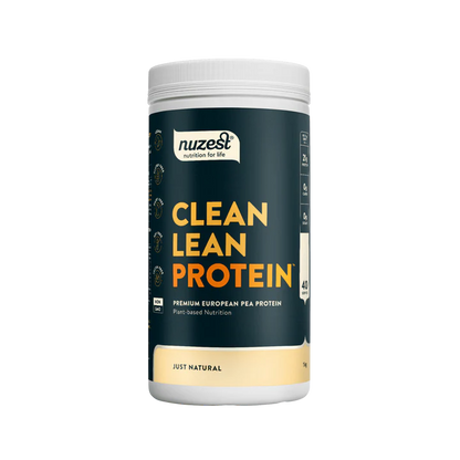 Nuzest Clean Lean Protein Natural 1kg (40 Servings)

Clean Lean Protein is powerfully plant-based and contains all nine essential amino acids. It's a natural source of iron and encourages recovery, vitality, muscle repair, and growth. From seed to tub, we use only the ingredients you need, and the cleanest processing required to bring them to you. Better for you. Better for the environment.
1st Stop, Marshall's Health Shop!