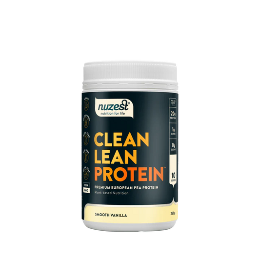 Nuzest Clean Lean Protein Smooth Vanilla

Clean Lean Protein is powerfully plant-based and contains all nine essential amino acids. It's a natural source of iron and encourages recovery, vitality, muscle repair, and growth. From seed to tub, we use only the ingredients you need, and the cleanest processing required to bring them to you. Better for you. Better for the environment.1st Stop, Marshall's Health Shop!
