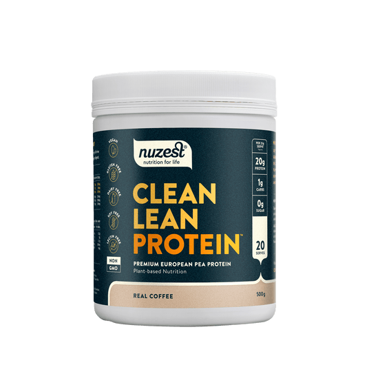 Nuzest Clean Lean Protein Real Coffee 500g

Clean Lean Protein is powerfully plant-based and contains all nine essential amino acids. It's a natural source of iron and encourages recovery, vitality, muscle repair, and growth. From seed to tub, we use only the ingredients you need, and the cleanest processing required to bring them to you. Better for you. Better for the environment.

1st Stop, Marshall's Health Shop!