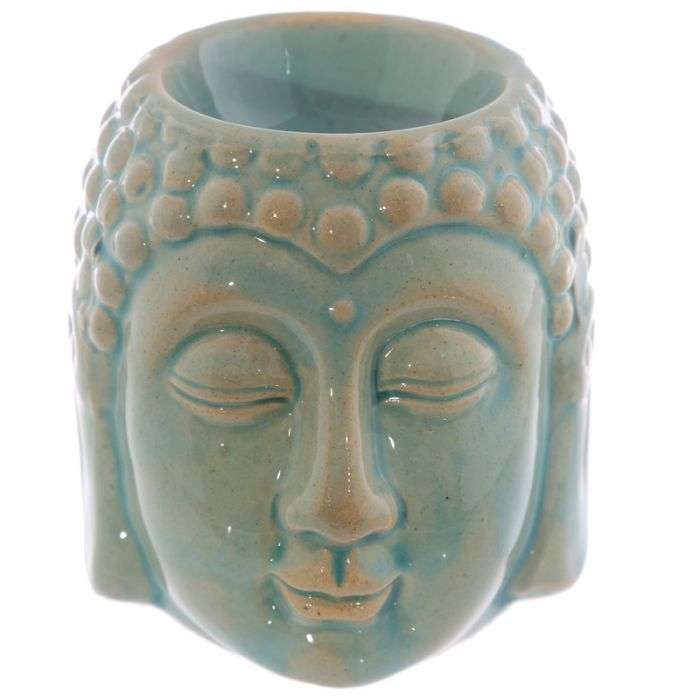 Ceramic Oil Burner Small Crackle Glaze Buddha Head