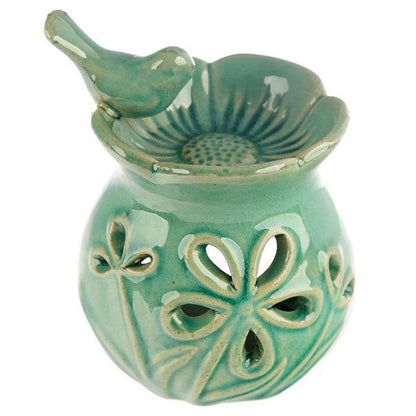 Eden Bird Bath Floral Ceramic Oil Burner