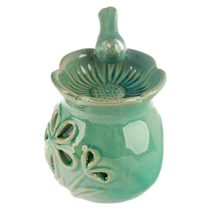 Eden Bird Bath Floral Ceramic Oil Burner