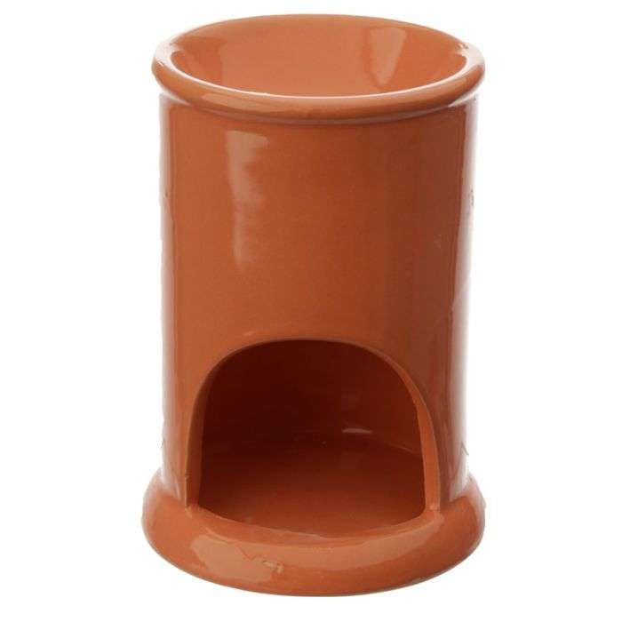 Eden Tall Ceramic Oil and Wax Burner with Heart Cut-out