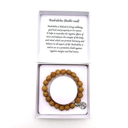 Bodhi Seed Bracelet with Ohm Charm