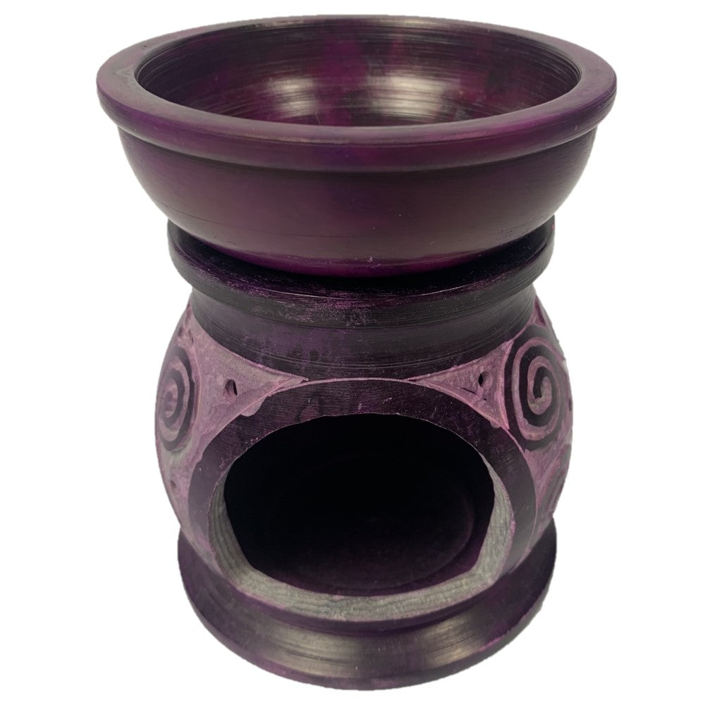 Koru Soapstone Oil Burner Purple
