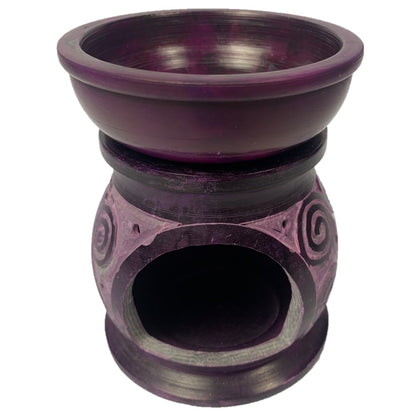 Koru Soapstone Oil Burner Purple