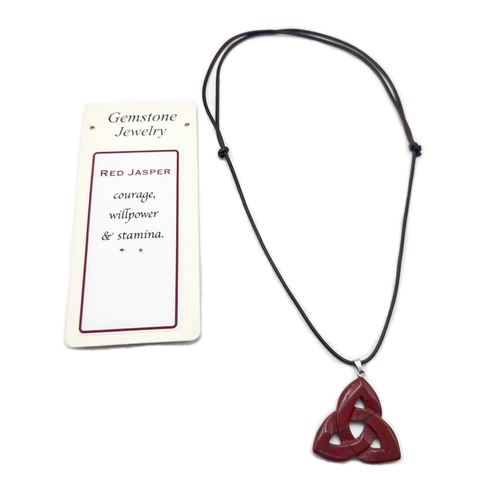 Triquetra Pendant Red Jasper

3.5×3.5×0.5CM, 70cm Cord

1st Stop, Marshall's Health Shop, Gift Shop!

SKU: PD6
