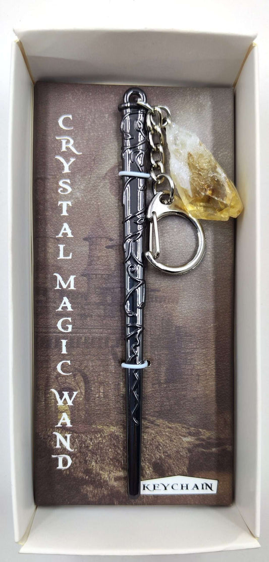 Crystal Magic Wand Keychain - Citrine