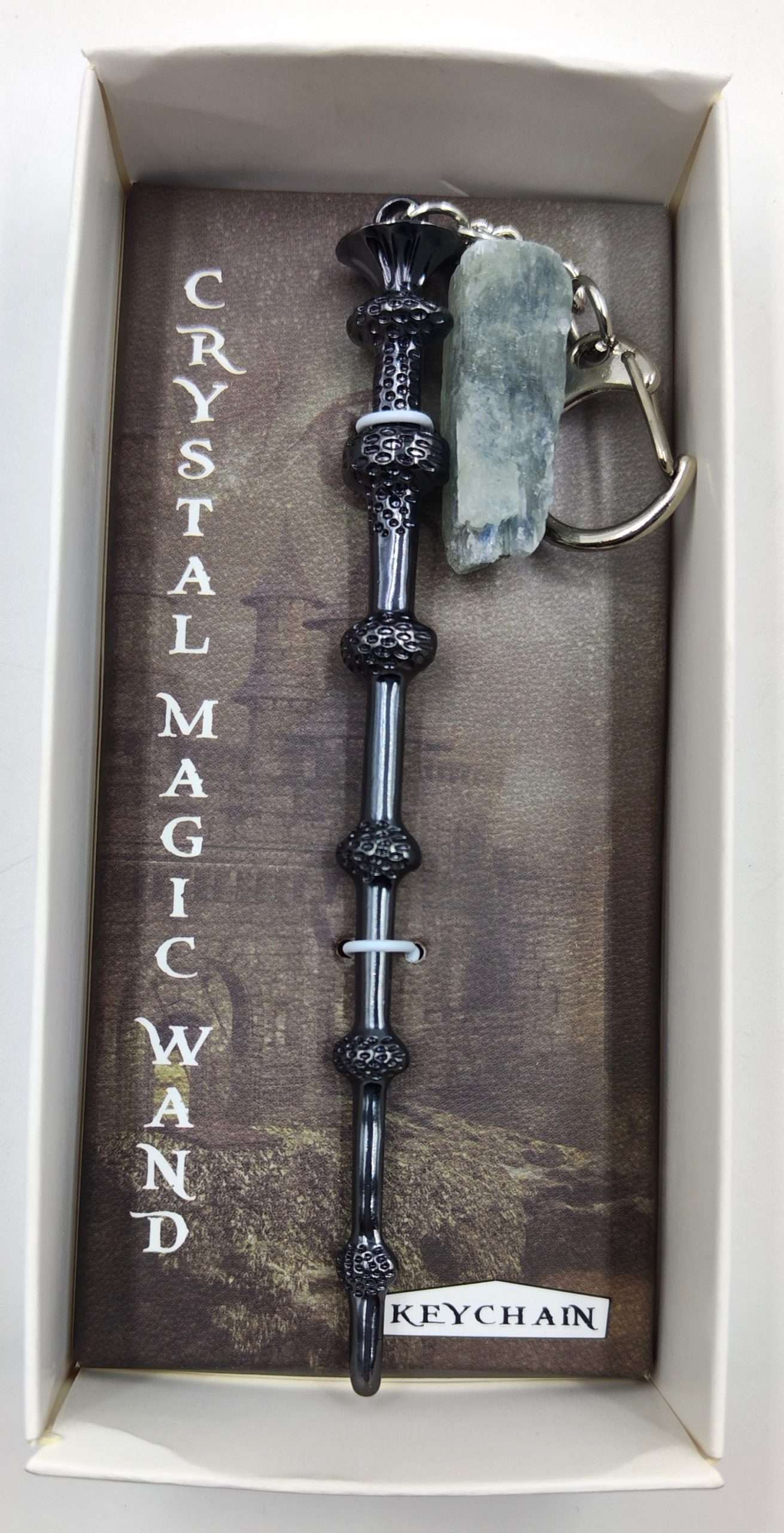 Crystal Magic Wand Keychain - Kyanite