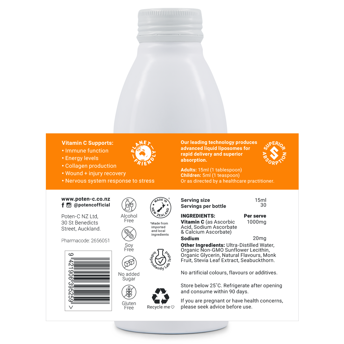 Poten-C Vitamin C Liposomal 1000mg