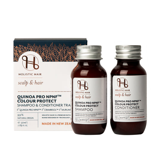 HOLISTIC HAIR Quinoa Pro NPNF Colour Protect Shampoo & Conditioner 50ml Travel Set