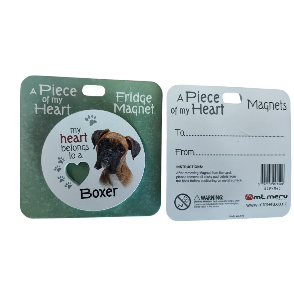 Boxer Piece of My Heart Magnet