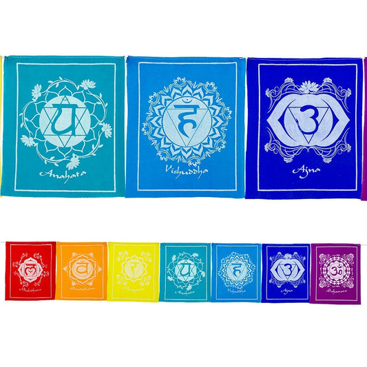 Flag Tibet Prayer Chakra Cotton Bunting