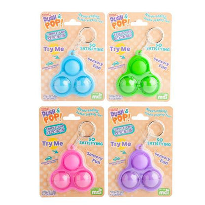 Push & Pop Triple-Pop Keychain