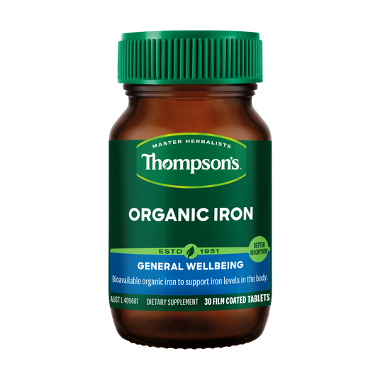 Thompson's Organic Iron 30 Tablets