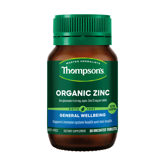 Thompson's Organic Zinc 80 Tablets