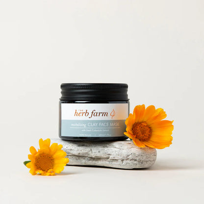 The Herb Farm Revitalising Clay Face Mask

Our Revitalising Clay Face Mask is a deeply purifying mask to effectively lift impurities while nourishing and revitalising the skin with Organic Flaxseed Oil, leaving your skin soft, clean and glowing.

Our&nbsp;Calendula Extract&nbsp;soothes and calms your skin, helping to reduce redness and irritated skin.

Mineral-rich White and Pink Clays draw out impurities and deeply cleanse pores.

New Zealand Wakame Seaweed Extract detoxifies your skin while cooling, refre