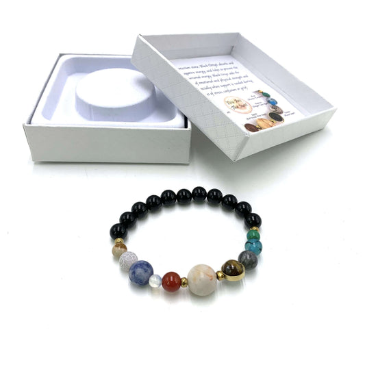 Polished Onyx Solar System Bracelet
