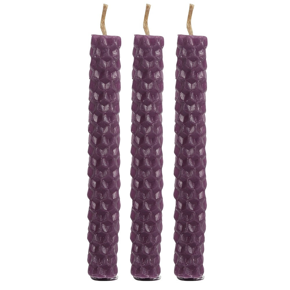 Purple Beeswax Spell Candles (6)