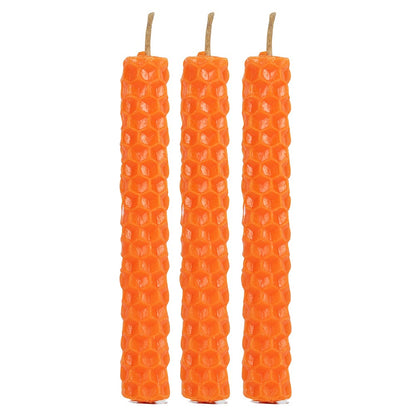 Orange Beeswax Spell Candles (6)