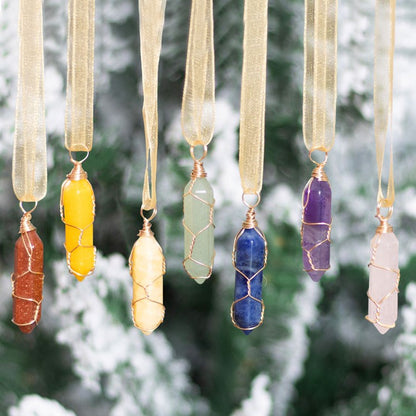 Hanging Crystal Tree Decorations (Set of 7)