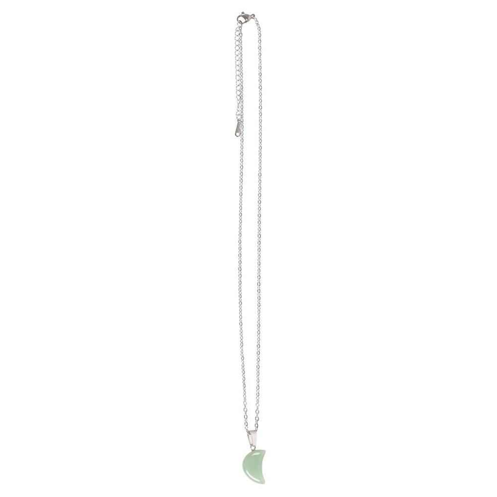 Green Aventurine Crystal Moon Necklace