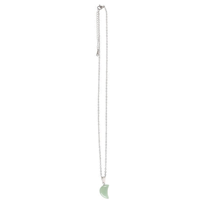 Green Aventurine Crystal Moon Necklace