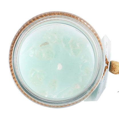 White Sage Tube Candle Clear Quartz Crystals