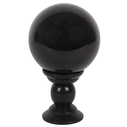 Black Large Crystal Ball Wooden Stand