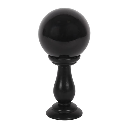 Crystal Ball Black Small/Wooden Stand