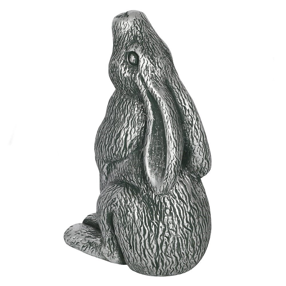 Silver Terracotta Moon Gazing Hare