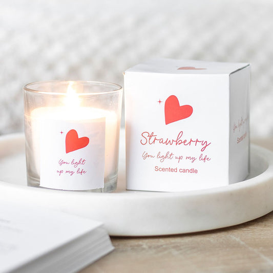 You Light Up My Life Strawberry Candle