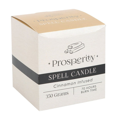 Prosperity Spell Candle Cinnamon Infused