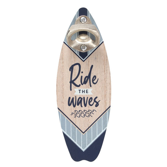 Ride The Waves Bottle Opener Plaque