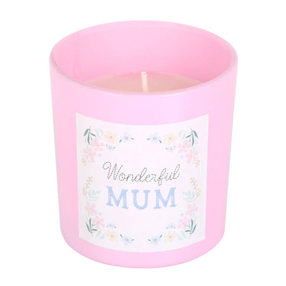 Wonderful Mum Cherry Blossom Candle
H:8.4 x W:8.4 x D:8.5 cm - Show your appreciation for Mum with this beautiful candle. Packaged in a pink glass holder with a floral design and 'Wonderful Mum' text, this candle is Cherry Blossom scented for a soft, springtime fragrance.1st Stop, Marshall's Health Shop, Gift Shop!