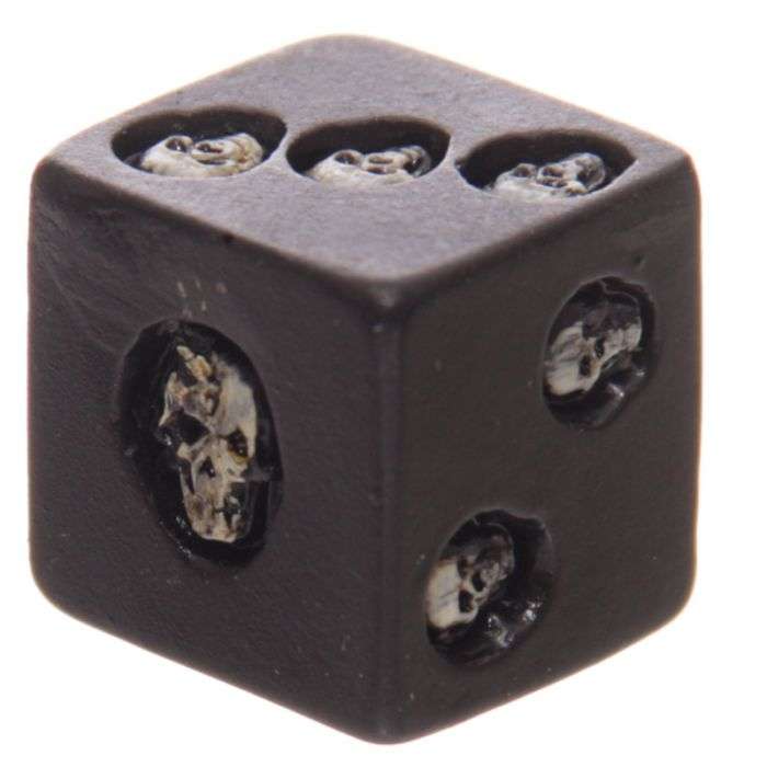 Black Skull Dice - Pack of 5