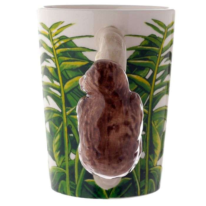 Jungle Explorer Sloth Ceramic Shaped Handle Mug