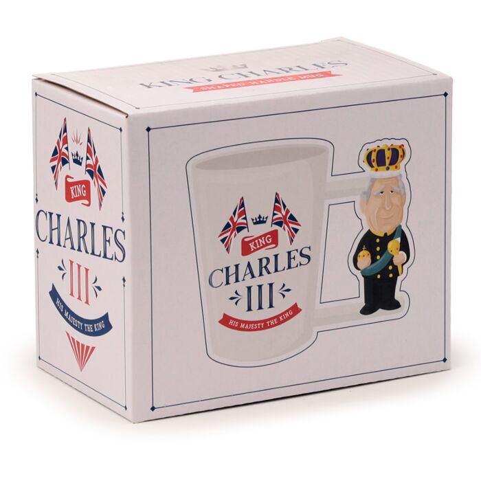 King Charles III Ceramic Shaped Handle Mug