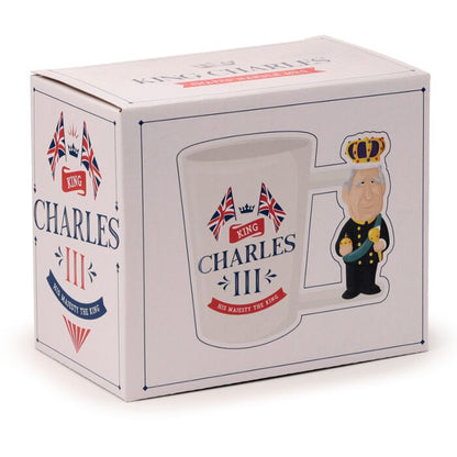 King Charles III Ceramic Shaped Handle Mug
