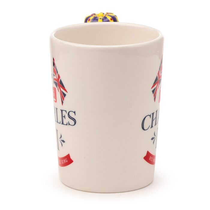 King Charles III Ceramic Shaped Handle Mug