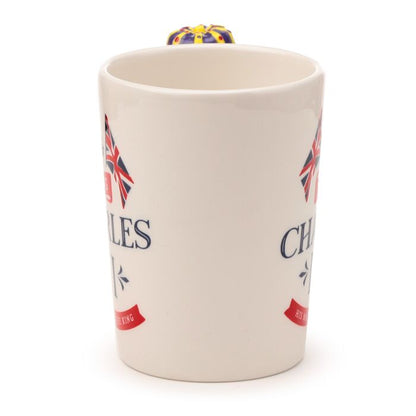 King Charles III Ceramic Shaped Handle Mug