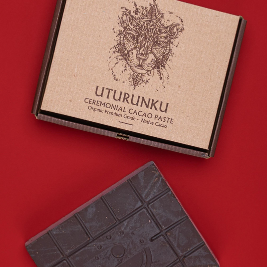Seleno Health Uturunku (Jaguar) Ceremonial Cacao Paste Block - 500g 1st Stop, Marshall's Health Shop!  Our UTURUNKU is a rare Ceremonial Cacao paste crafted from indigenous ancestral Cacao in Peru. Uturunku honours the Chavín de Huántar ceremonial temple that represents the jaguar and the world of the Kay Pacha - the here and now. 