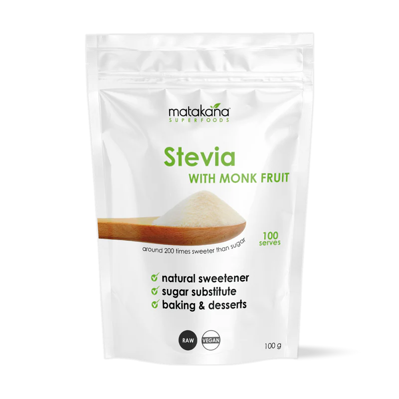 Matakana Organic Stevia with Monk Fruit Powder 100g