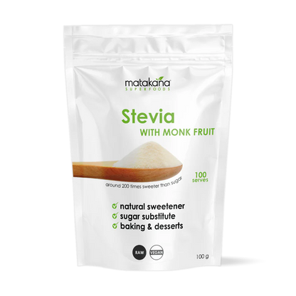 Matakana Organic Stevia with Monk Fruit Powder 100g