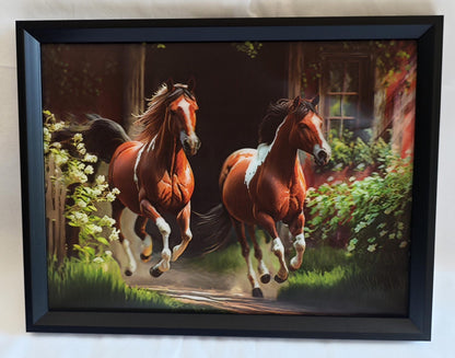 3D Art Horses 30x40CM